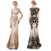 Embroidered Elegant Mermaid Evening Ball Gown - FashionByTeresa